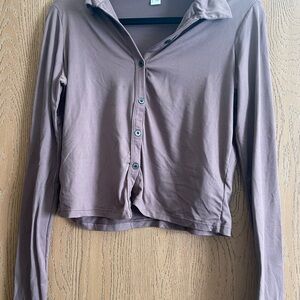 Forever 21 Dusty Purple Button-Down Shirt